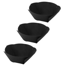 3 piezas Inserto de forro para maceta semicircular de 14 pulgadas negro