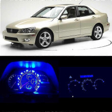 (Blue) Led Light Instrument Kit For Lexus Is300 2001 - 2005, 12 Parts, Gauge Panel, Dashboard Bulb, Climate Control Lights, Clock - White