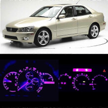 (Pink) Led Light Instrument Kit For Lexus Is300 2001 - 2005, 12 Parts, Gauge Panel, Dashboard Bulb, Climate Control Lights, Clock - White