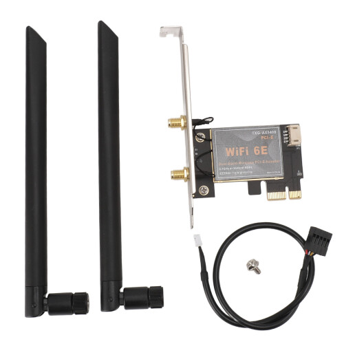 Carte PCIe x1 WiFi 6E, 8 dBi, double antenne 1