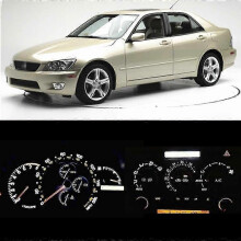 (white) Led Light Instrument Kit For Lexus Is300 2001 - 2005, 12 Parts, Gauge Panel, Dashboard Bulb, Climate Control Lights, Clock - White