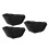 3 pezzi di liner per vaso semicircolare nero 12 pollici 13