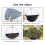 3 pezzi di liner per vaso semicircolare nero 12 pollici 6