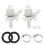 2er-Pack 300-320 weißes ABS-Wasserventil-Kit 3
