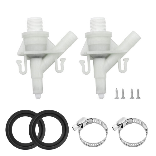 2er-Pack 300-320 weißes ABS-Wasserventil-Kit 2