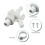 2er-Pack 300-320 weißes ABS-Wasserventil-Kit 2