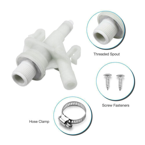 2er-Pack 300-320 weißes ABS-Wasserventil-Kit 1