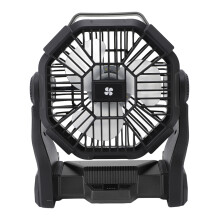 Ventilateur de camping extérieur 10400 mAh 21x9x26 cm noir