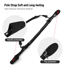 Cinturino per canna da pesca Lunghezza 80-120 cm, 3 cm, nero