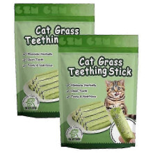 (2boxes 12pcs) Pet Cat Grass Stick Cat Grass Stick Hair Removal Ball Mild Hair Removal