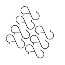 Ganchos de hierro en forma de S, 7 piezas, para ollas, sartenes y ropa.