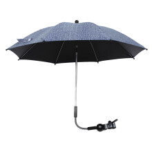 Baby Stroller Umbrella 75cm UV Sun Shade Waterproof Clip-On Blue