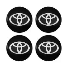 (56mm Black) 4pcs 56mm Car Styling Wheel Center Hub Caps Badge Emblem Stickers Suitable For Toyota Corolla C-hr Rav4 Yaris Hilux Prius Avensis Camry