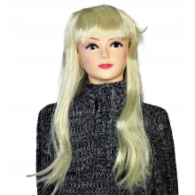 Synteettinen vaalea Halloween-peruukin pituus 56cm 01573