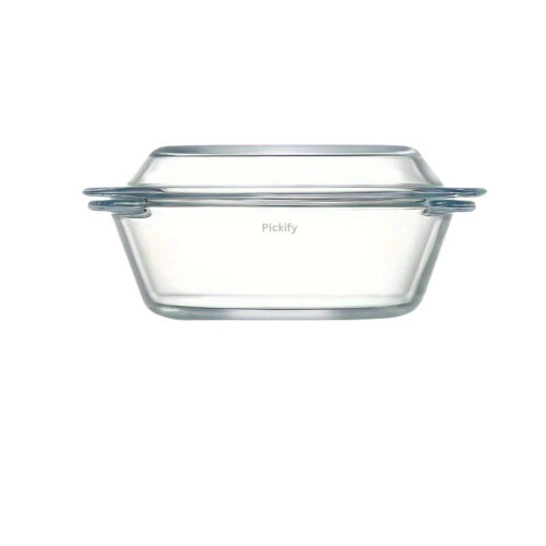 Mikrowellengeeignete Glasschüssel mit Deckel, 1L