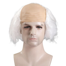 Hattu peruukilla Old Man Universaali meussaali ja mukava Halloween Cosplay valkoinen