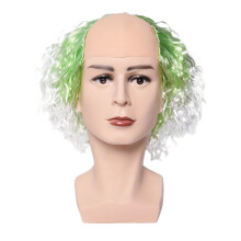 Hauska Miesten Lyhyt Kihara Kalju Peruukki - Synteetički Kuitu Halloween & Cosplay Asuseille
