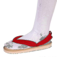 (RED, 44 45) Anime Demon Slayer Cosplay Shoes Kimetsu No Yaiba Kamado Clogs Sandals Flip Flop Lucky_b
