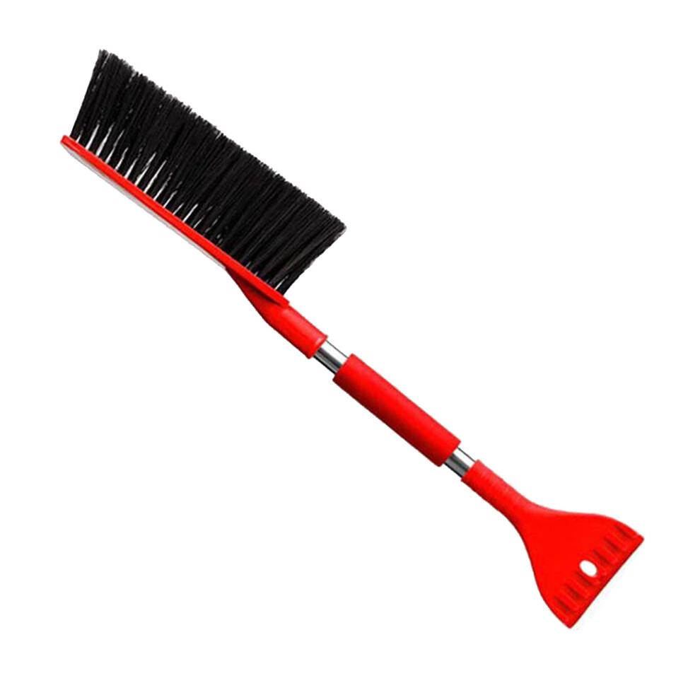 Vehicle Windshield Snow Brush And Ice Scraper - Adjustable And Ergonomic Red 8131334911730