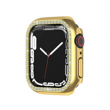 rhinestone bumper case for Apple Watch 7 41mm 45mm, PC case GOLD 41mm