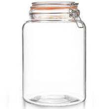1 Pack Glass Mason Jar Large Wide-Mouth Extra for Preserving Overnight Oats 2L