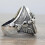 (13) Memento Mori Skull Sterling Silver Ring 3