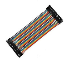 N/A Female 40 Pin Breadboard Jumper Wire 2.54mm Pitch Ribbon Cable 20cm Length