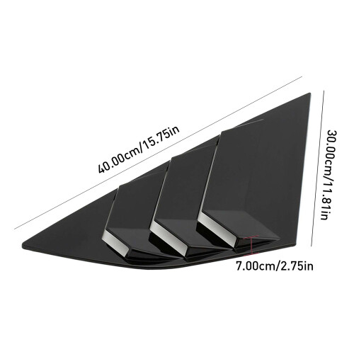 2pcs Rear Window Louvers for MK3 Focus ST RS Hatchback Car Side Vent Covers 1
