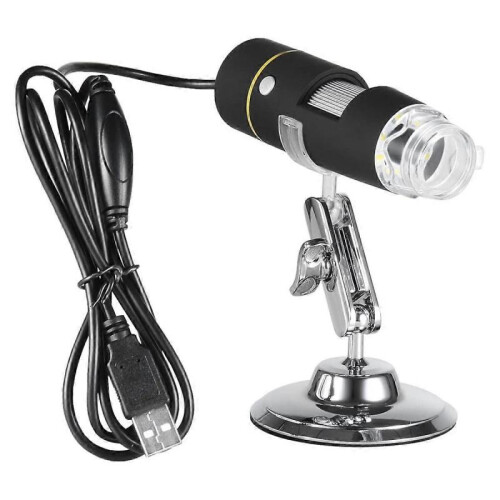 Microscope Kit 1600X USB Digital Microscope Electronic Microscope 8 Camera LED Magnifier Adjustable Magnification Microscope Lens Adapters