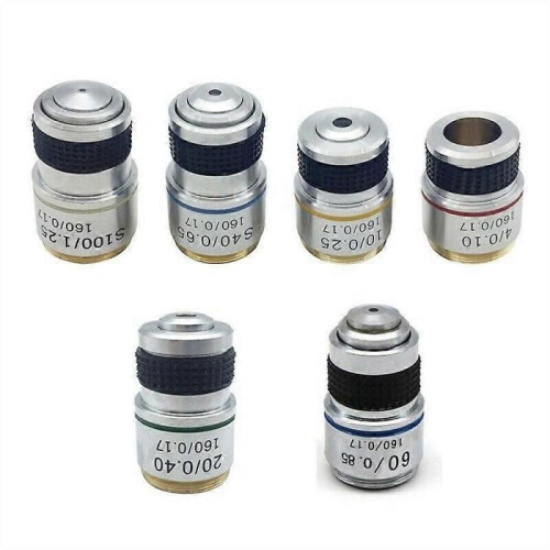 Lab Microscope Accessories 185 Microscope Achromatic Objective Lens Lab Biological Microscope Objectives 4X 10X 20X 40X 60X 100X(40X)