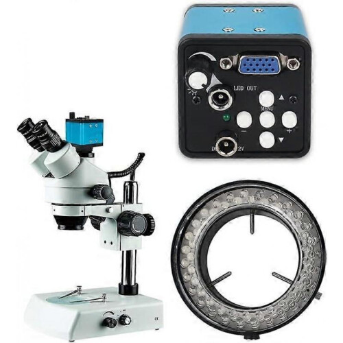 Microscope Kit 10MP VGA Digital Microscope Adjustable Electronic Microscope Camera for 56 LED Zoom Magnifier Microscope Lens Adapters 2