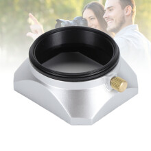 Paraluce in metallo per obiettivo da 52 mm, interno opaco, argento, 49 mm