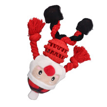 Giocattolo per cani rosso natalizio in peluche 30x27x8 cm con squittio
