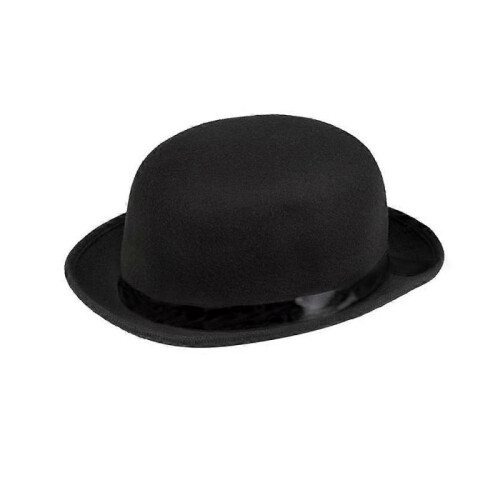 Black Bowler Hat Brown