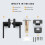 Matte Black Privacy Bathroom Lever Lock Set for Interior Door 2.07 lb 3