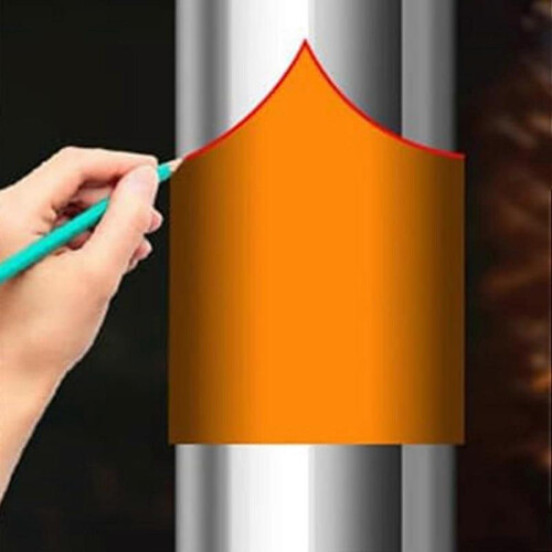 Pipe Saddle Template  Precision Contour Guide for Metal  PVC Pipes 1