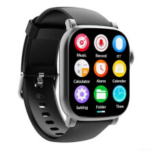 MP3 Player Sports Watch 2.01Inch HD Touchscreen, AVI Video Playback, Metal Build, TF Card Slot 128GB, Black Gray 64GB