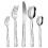 5 Piece Stainless Steel Flatware Set Includes Knife, Fork, Spoon, Unique Pattern Design, Dishwasher Safe Silver 1