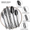 5 Piece Stainless Steel Flatware Set Includes Knife, Fork, Spoon, Unique Pattern Design, Dishwasher Safe Silver 2
