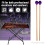 Middle Marimba Stick Mallets 42cm Purple Beech Handle for Percussion 7
