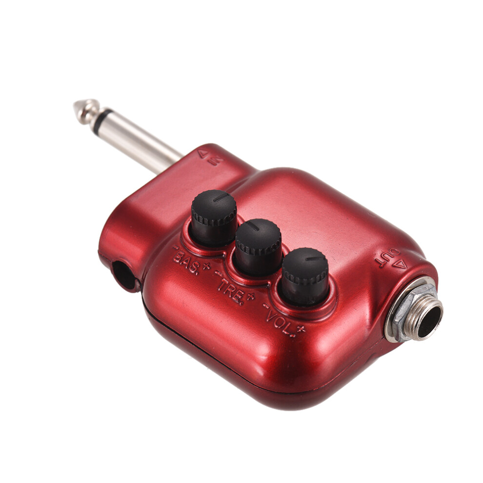 Mini Preamplifier Preamp With Bass Treble Eq Volume Control For Acoustic Guitar 4951334922895