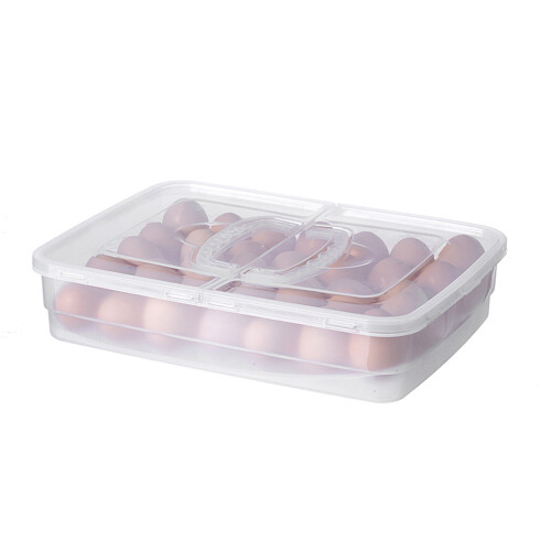 Contenitore per uova 34 scomparti, bianco 36x26,5x7,5 cm 1