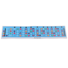 Schema delle note sulla tastiera del basso a 4 corde codificato per colori