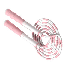 Kindersprungseil Höhenverstellbar, Hohe Flexibilität, Rutschfester Griff, Perlen-Springseil für Zuhause, Schule, Training, Pink