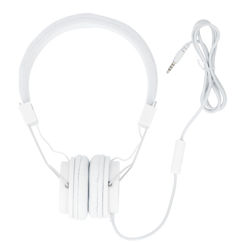 Casque filaire 3,5 mm avec micro, 40 mm, 1,2 m, blanc 2