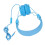 Casque pliable bleu avec micro, 3,5 mm, 40 mm, câble de 1,2 m 9