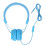 Casque pliable bleu avec micro, 3,5 mm, 40 mm, câble de 1,2 m 3