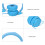 Casque pliable bleu avec micro, 3,5 mm, 40 mm, câble de 1,2 m 7