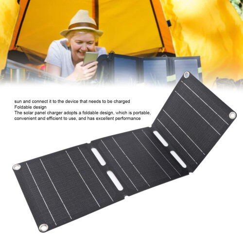Panel solar plegable de 30 W IP68 2x USB 18,5  18,5 cm 2