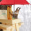 Squirrel Feeder Table with Umbrella, Wooden Squirrel Picnic Table Feeder, Durable Squirrel Feeder Corn Cob Holder 16